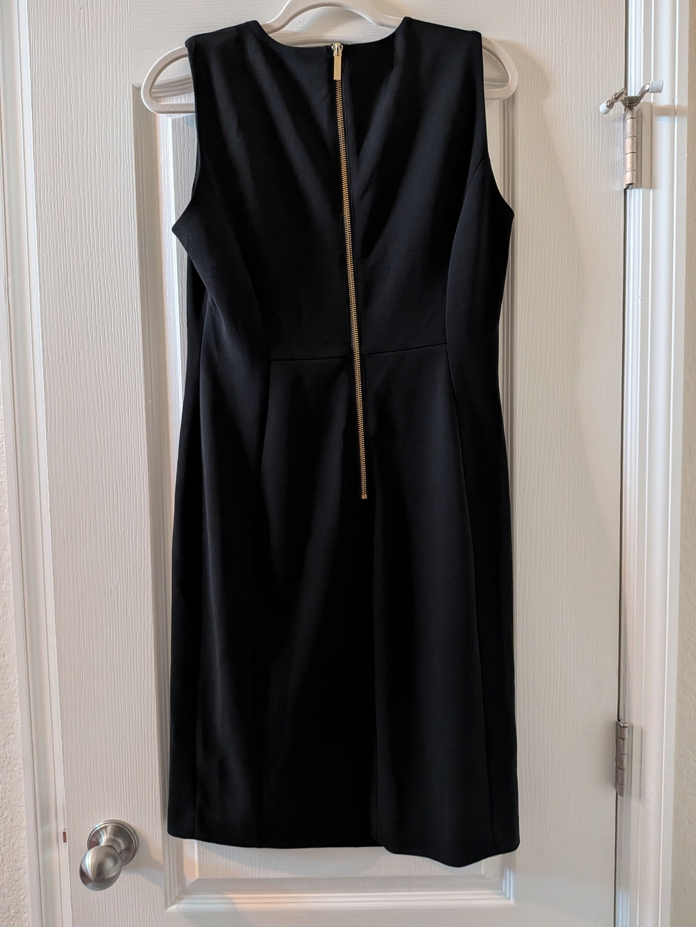 Calvin Klein Black Midi Sheath Dress Size 10 - Picture 3 of 3